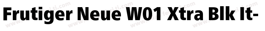 Frutiger Neue W01 Xtra Blk It字体转换